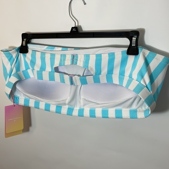 Stoney Clover X Target plus swimsuit 3X stripe blue bikini 2pc - Picture 7 of 10